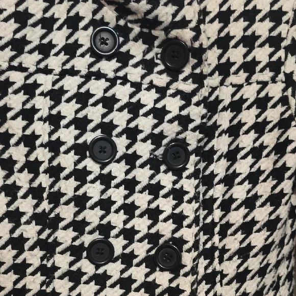 George Black and White Houndstooth Dress Coat - Picture 3 of 4